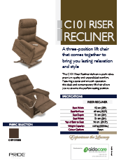 Pride Riser Recliner flyer